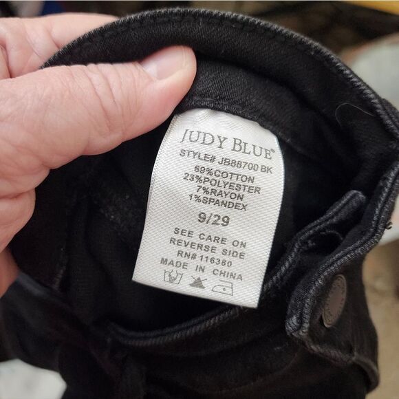 Judy Blue women's Hi-waisted cuffed drawstring stretch denim Sz 9/29 - Picture 3 of 10